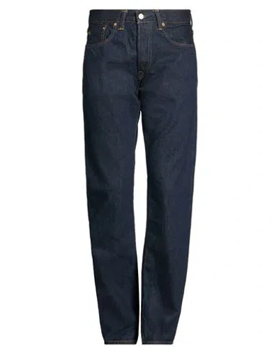 Rrl By Ralph Lauren Man Jeans Blue Size 30w-32l Cotton