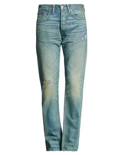 Rrl By Ralph Lauren Man Jeans Blue Size 30w-32l Cotton In Multi