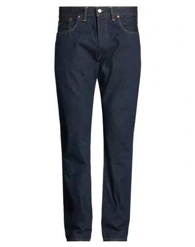 Rrl By Ralph Lauren Man Jeans Blue Size 34w-32l Cotton