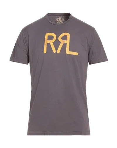 Rrl By Ralph Lauren Man T-shirt Grey Size M Cotton In Gray