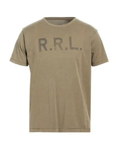 Rrl By Ralph Lauren Man T-shirt Military Green Size M Cotton