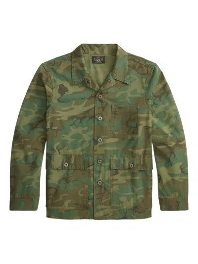 Rrl Camouflage Pocket Shirt In Green