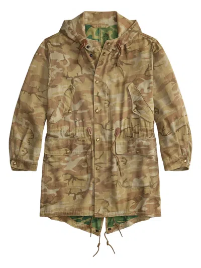 Rrl Camouflage-print Parka Coat In Multi