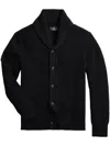 Rrl Shawl Card-long Sleeve-cardigan In Black