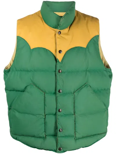 Rrl Chatham Quilted Gilet In Green