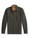 Rrl Check Button Overshirt In Gray