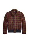 Rrl Check Cotton Bomber Jacket In Multi