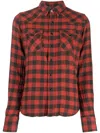 Rrl Check-print Linen Shirt In Red