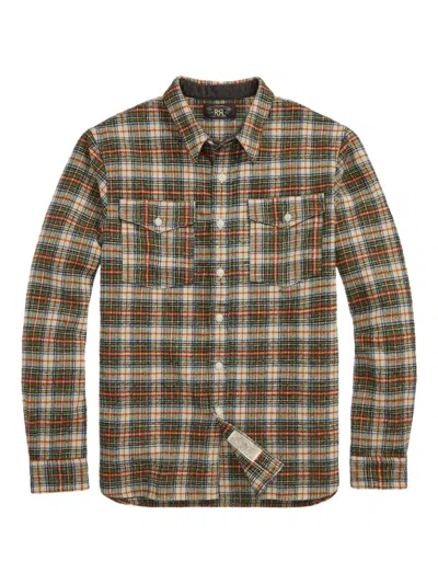 Rrl Checked Button-up Shirt In Multi