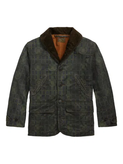 Rrl Checked Shawl-collar Jacket In Multi