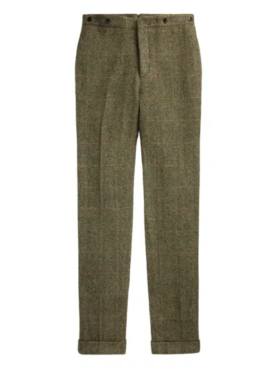 Rrl Checked Tailored Trousers In Green