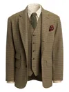 Rrl Checked Wool Blazer In Brown