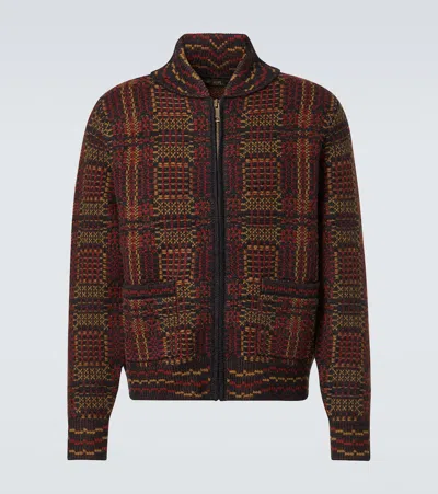 Rrl Jacke Aus Woll-jacquard In Rot