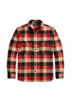 Rrl Check-pattern Shirt In Red
