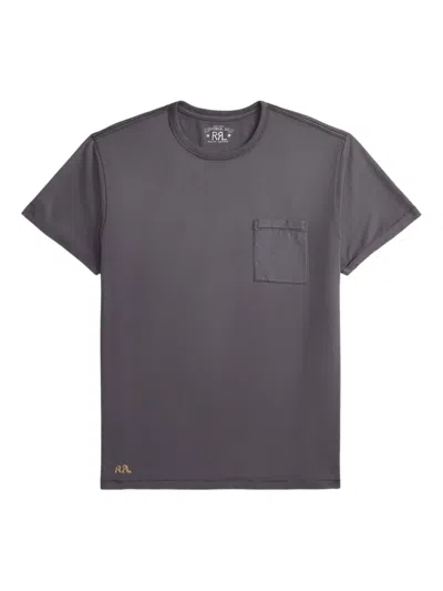 Rrl Chest-pocket Embroidered T-shirt In Gray