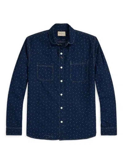 Rrl Connor Shirt In Blue