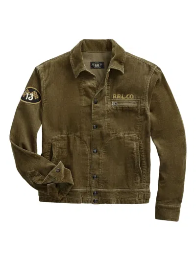 Rrl Corduroy Button-up Jacket In Green