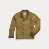 Rrl Corduroy-collar Cotton Deck Jacket In Green