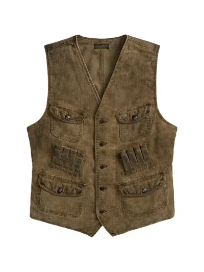 Rrl Corduroy Cotton Vest In Green