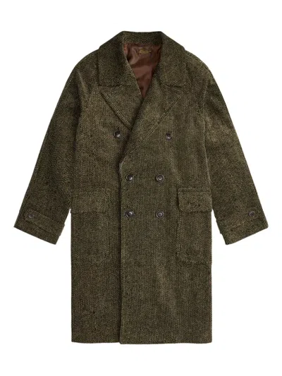 Rrl Doppelreihiger Cordmantel In Green