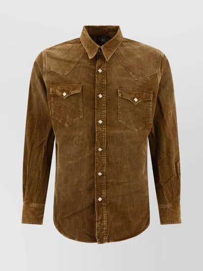 Rrl Corduroy Western Yoke Long Sleeve Shirt