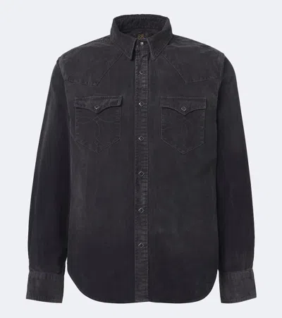 Rrl Cotton Corduroy Shirt In Black