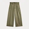 Rrl Cotton Cropped Wide-leg Trouser In Green