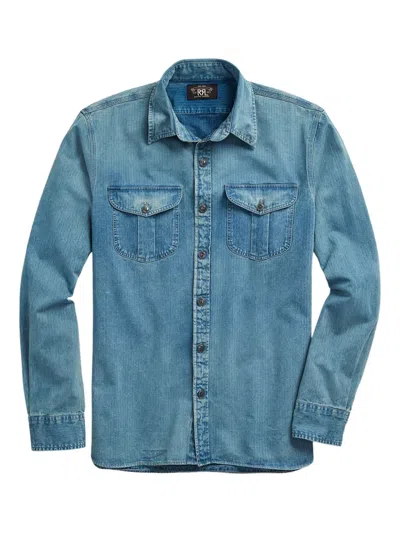 Rrl Jeanshemd Aus Baumwolle In Blue