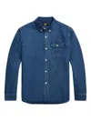 Rrl Cotton Denim Shirt In Blue