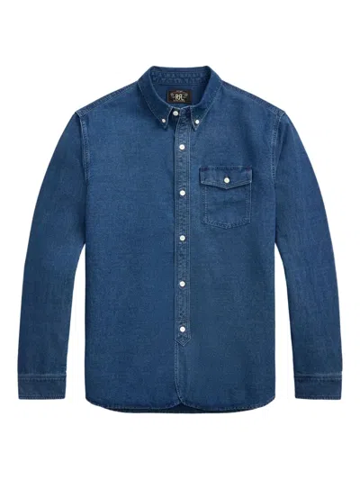 Rrl Cotton Denim Shirt In Blue