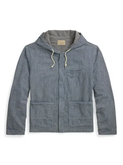 Rrl Cotton Shirt Jacket In Blue