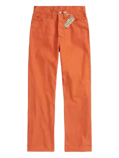 Rrl Cotton Straight-leg Jeans In Orange