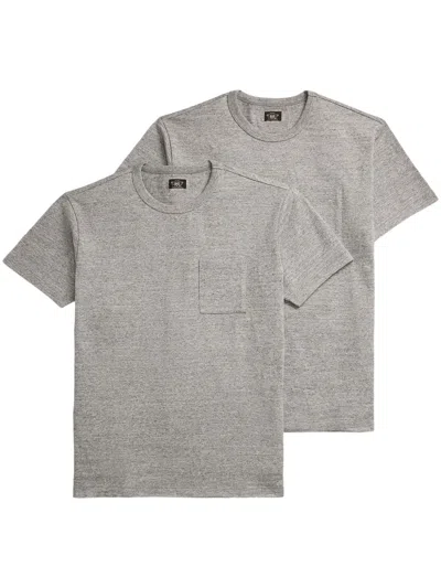 Rrl Two-pack Gray Jersey Pocket T-shirts