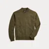 Rrl Cotton-wool Full-zip Jumper In Green