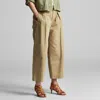Rrl Cropped Cotton Wide-leg Trouser In Brown