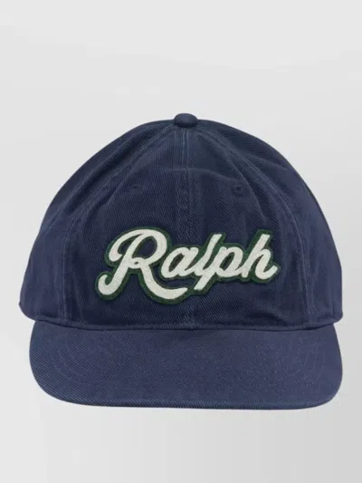 Rrl Curved Brim Hat Featuring Eyelet Vents In Blue