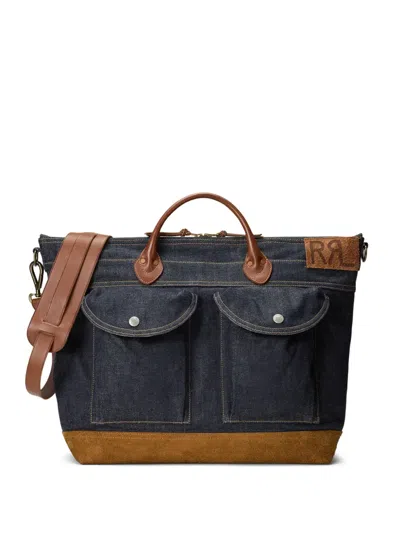 Rrl Dayton Tote Bag In Blue