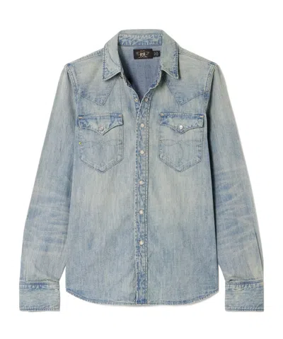 Rrl Denim Shirt In Blue