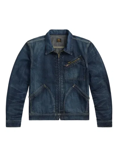 Rrl Denim Trucker Jacket In Blue