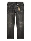 Rrl Jeans In Distressed-optik In Black