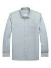 Rrl Eli Striped Button-up Shirt In Blue