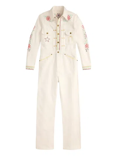 Rrl 자수 코튼 리넨 혼방 점프수트