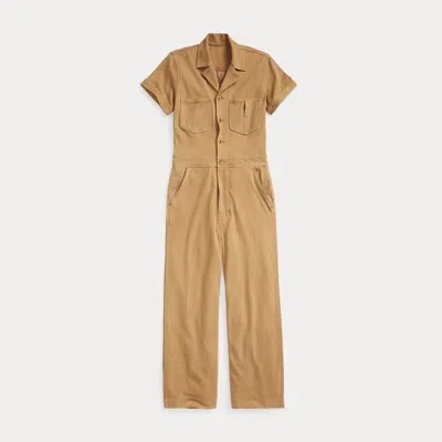 Rrl Embroidered Jacquard Coverall In Brown