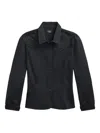 Rrl Emilie Embroidered Front Button-up Shirt In Black