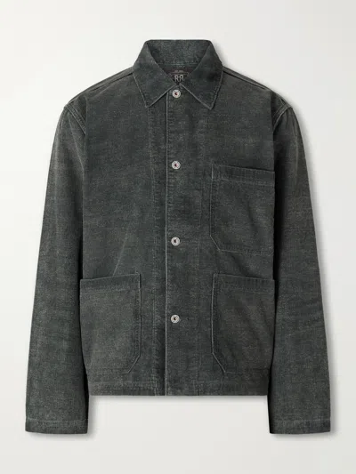 Rrl Empire Cotton-corduroy Blouson Jacket In Gray