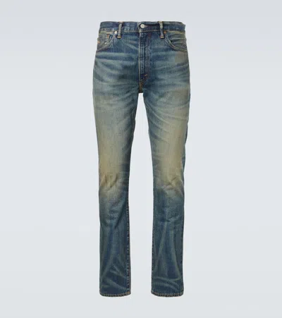 Rrl Faded Slim Jeans In Blue