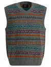 Rrl By Ralph Lauren Fair Isle Wool Vest In Gray
