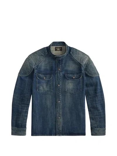 Rrl Flap-pocket Cotton Jacket In Blue