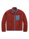 Rrl Fleece-texture Jacket In Red