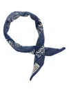 Rrl Floral-print Silk Scarf In Blue